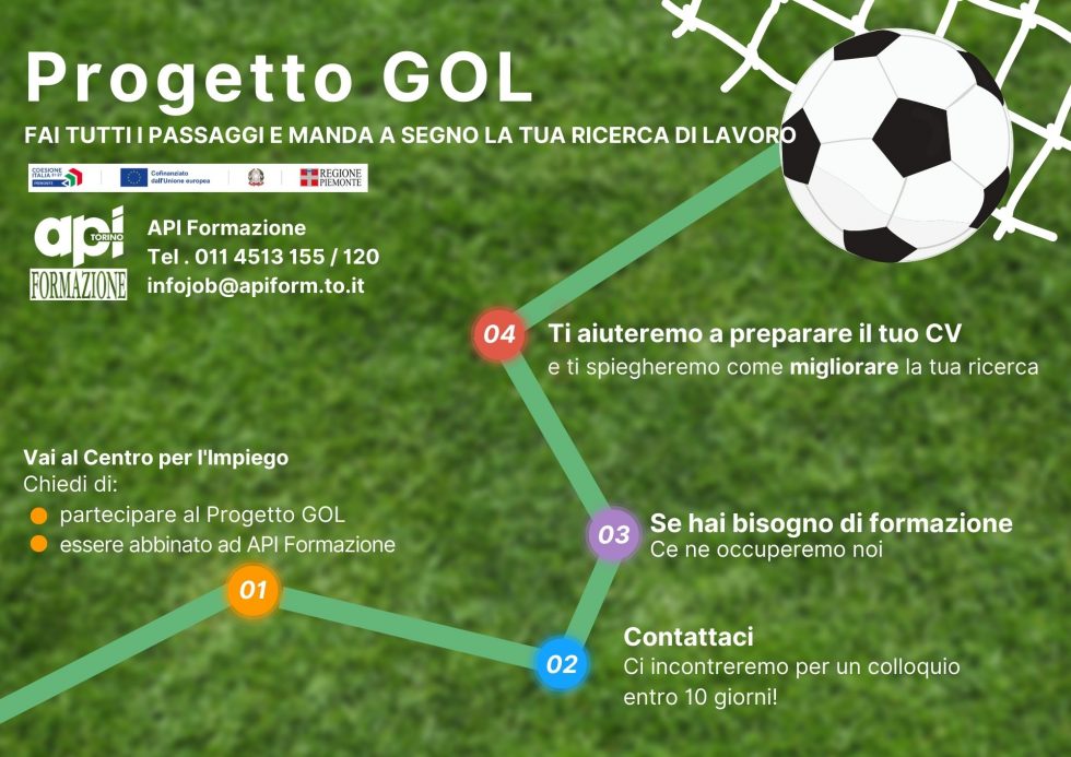 Progetto GOL - Corsi gratuiti per disoccupati a Torino
