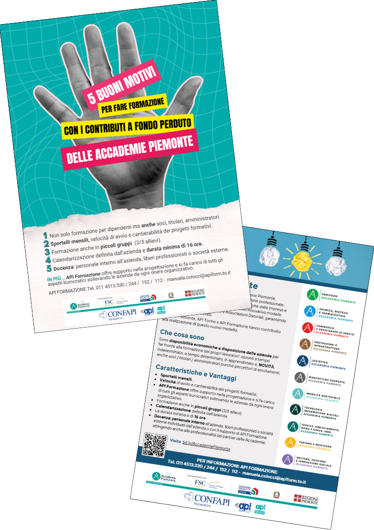 Accademie Piemonte – brochure fronte retro