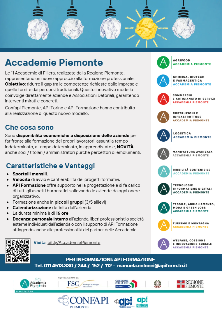 Accademie Piemonte – presentazione dettagliata del progetto